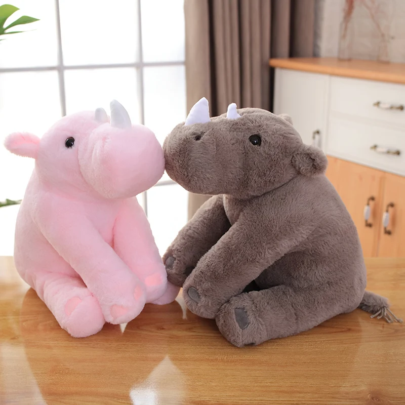 

40/60cm Baby Kids Appease Doll Soft Lovely Rhinoceros Plush Pillow Kawaii Stuffed Animal Plush Toys for Children Girls Gift