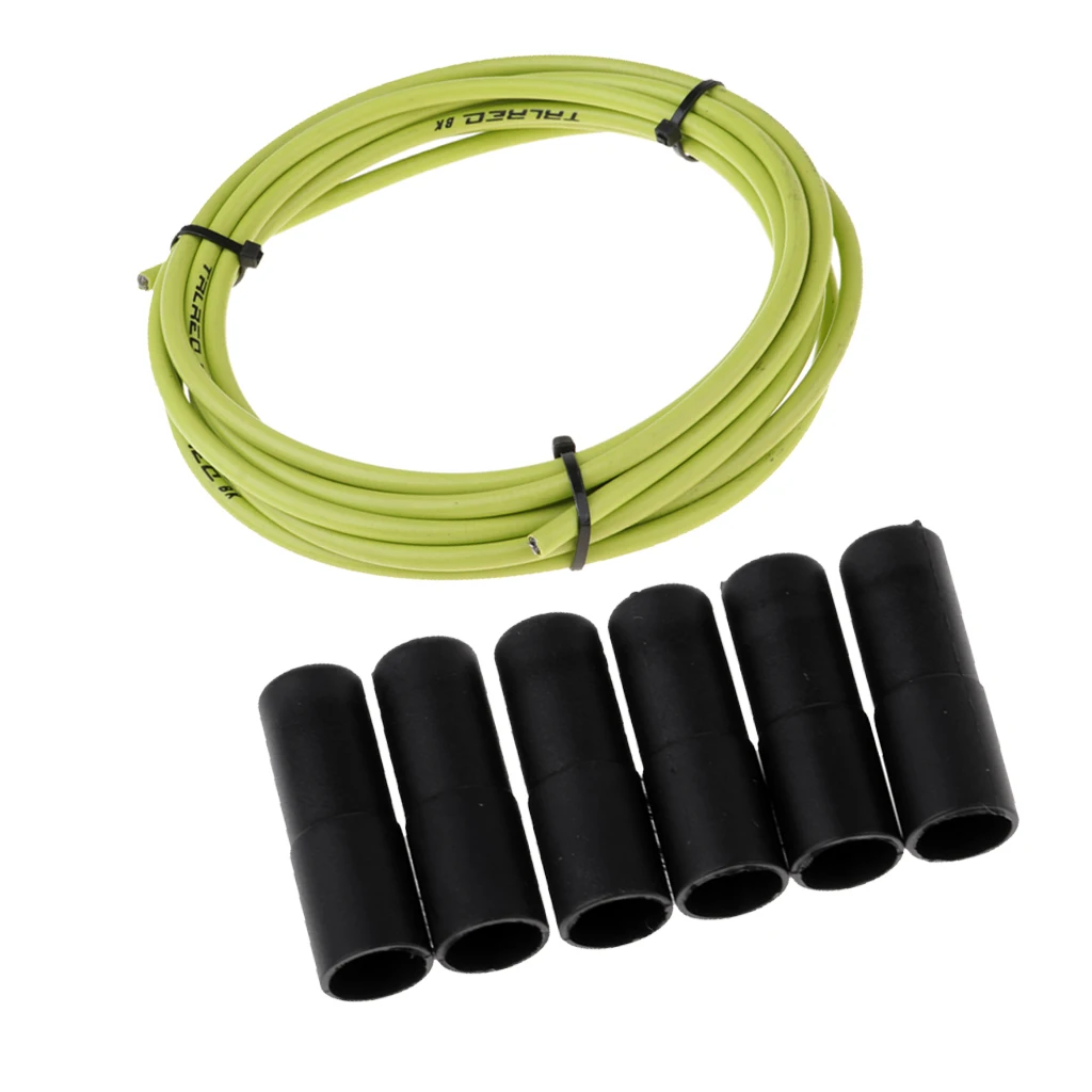 

5mm Bike Cable Housing Cover Tube Protector Sleeve with Cable Dust Caps End Tips for Mountain Road Bicycle Maintaining Kits