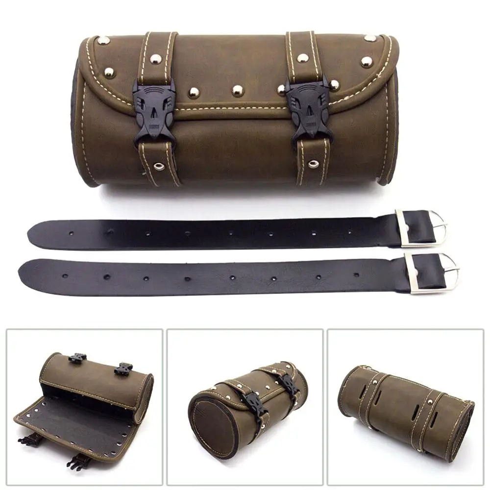 

Для Harley мотоциклетная сумка Передняя Задняя полиуретановая кожа инструмент монтажные ремни