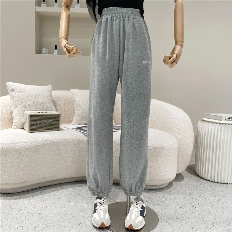 

Women's Spring 2021 Fashion High waist legged pants loose straight casual versatile pants