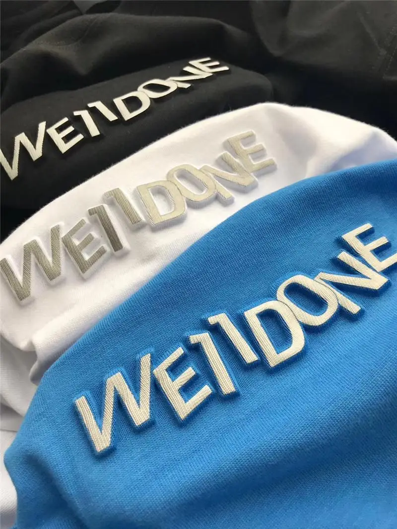 

3M Reflective WE11DONE T Shirt Men Women WELLDONE WE11 DONE T-shirt Top Tees