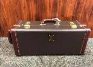 big case Труба профессионального уровня Bach посеребренный LR180S43 Trumpete с оригинальным Синий чехол - Цвет: big case