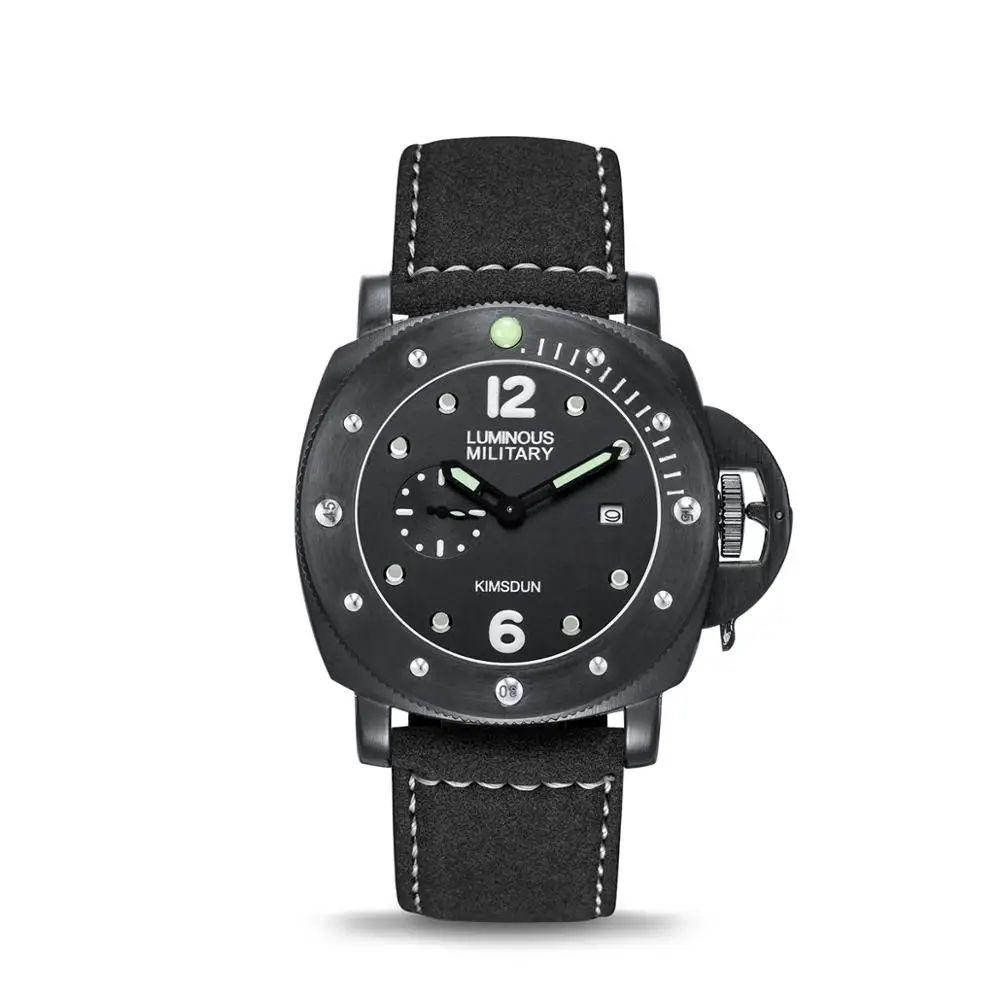 Часы KIMSDUN Мужские кварцевые роскошные модные спортивные повседневные с кожаным
