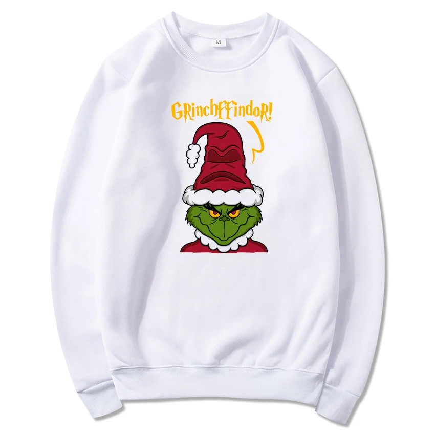 

Funny Grinch Christmas Sweatshirt Grinchffindor Cartoon Graphic Sweatshirts Women Kawaii Pullovers Oversized Crewneck Hoodie
