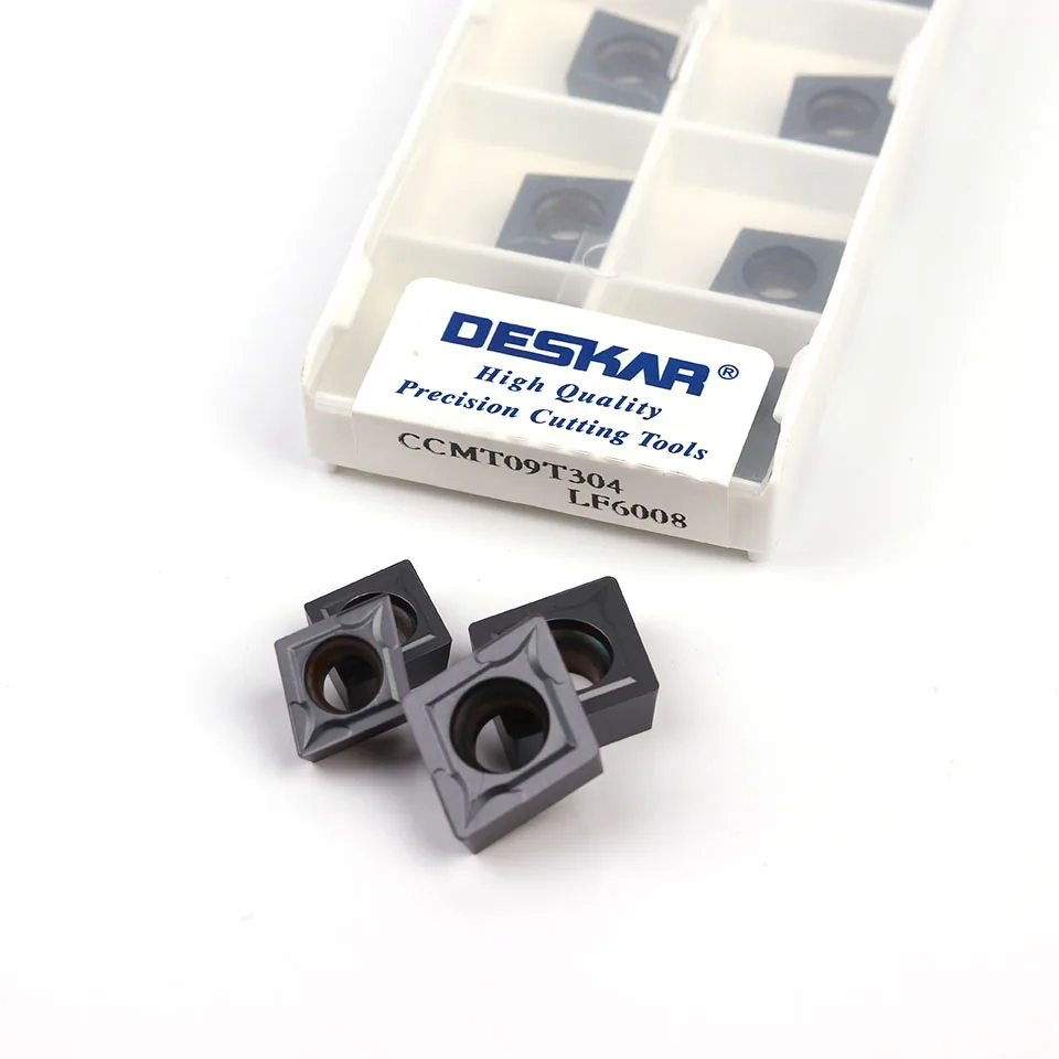 

DESKAR CCMT09T304 CCMT09T308 LF6008 CCMT120404 LF6008 CCMT120408 LF6008 CNC metal turning tool carbide stainless steel blade