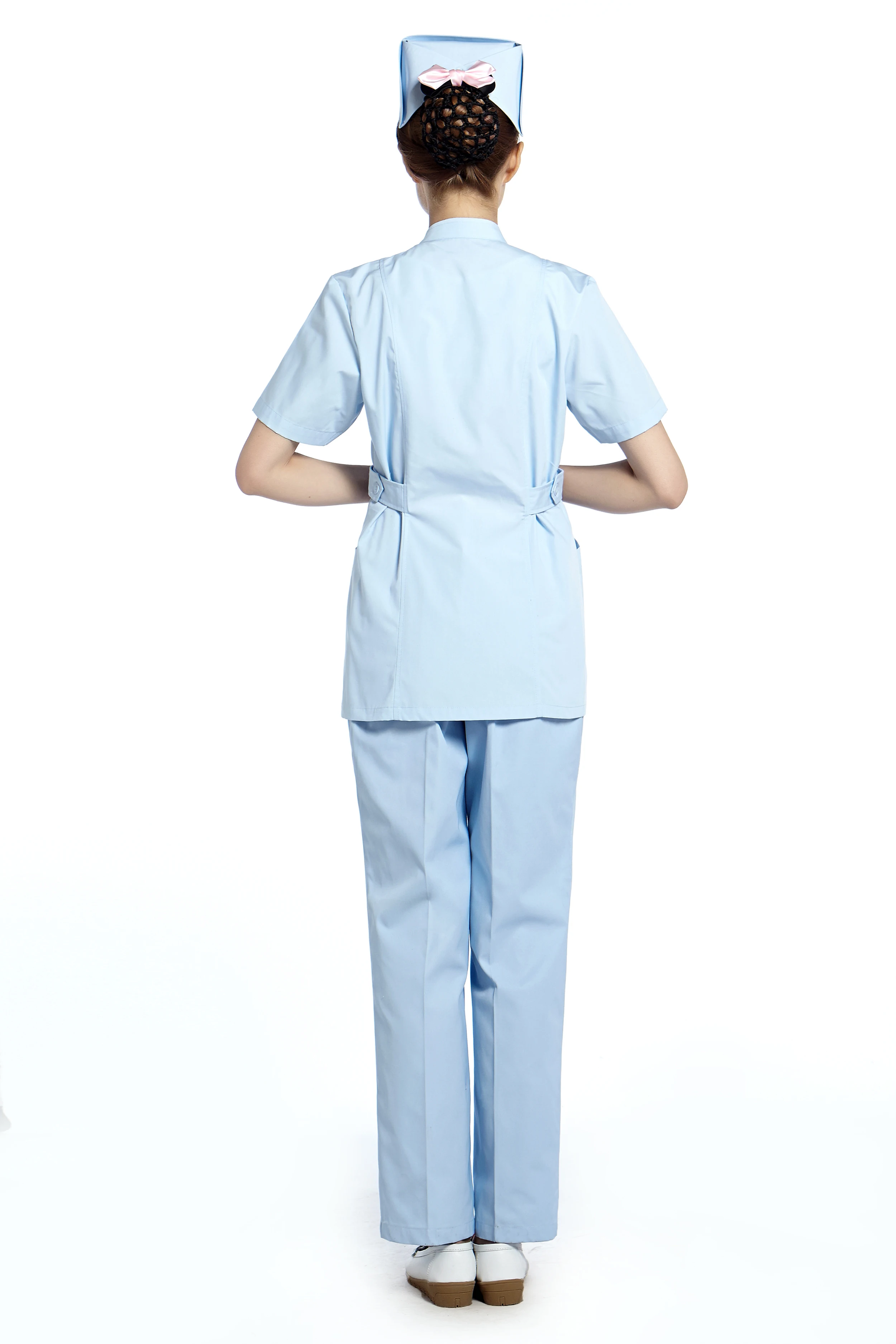 Синяя рабочая одежда для больниц комплект туника штаны униформа медсестры