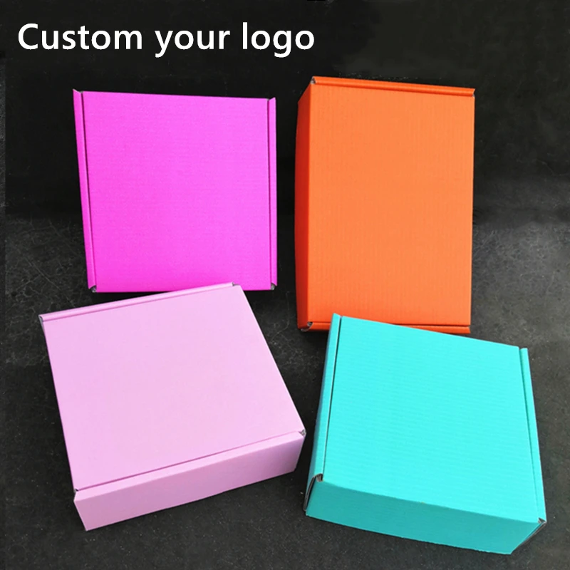 

100pcs Custom Logo Corrugated Paper Box Wigs Packing gift boxs Aircraft Carton Gift Packing Box T-shirt Package Hard T2 Box