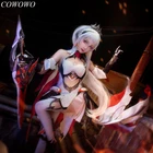 COWOWO Аниме! Игровой костюм Honkai Impact 3 киана каслана сексуальное платье накидка униформа Косплей Костюм Хэллоуин женский наряд Новинка