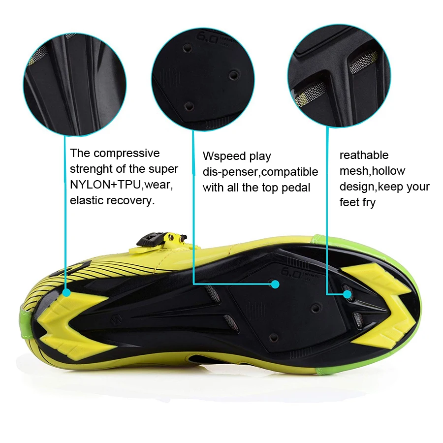 SIDEBIKE мужской Для женщин шоссейном велосипеде обувь велосипедная обувь Сверхлегкий самозапирающийся Велоспорт велосипед спортивная обувь; обувь на высоких каблуках; Sapatos de ciclismo