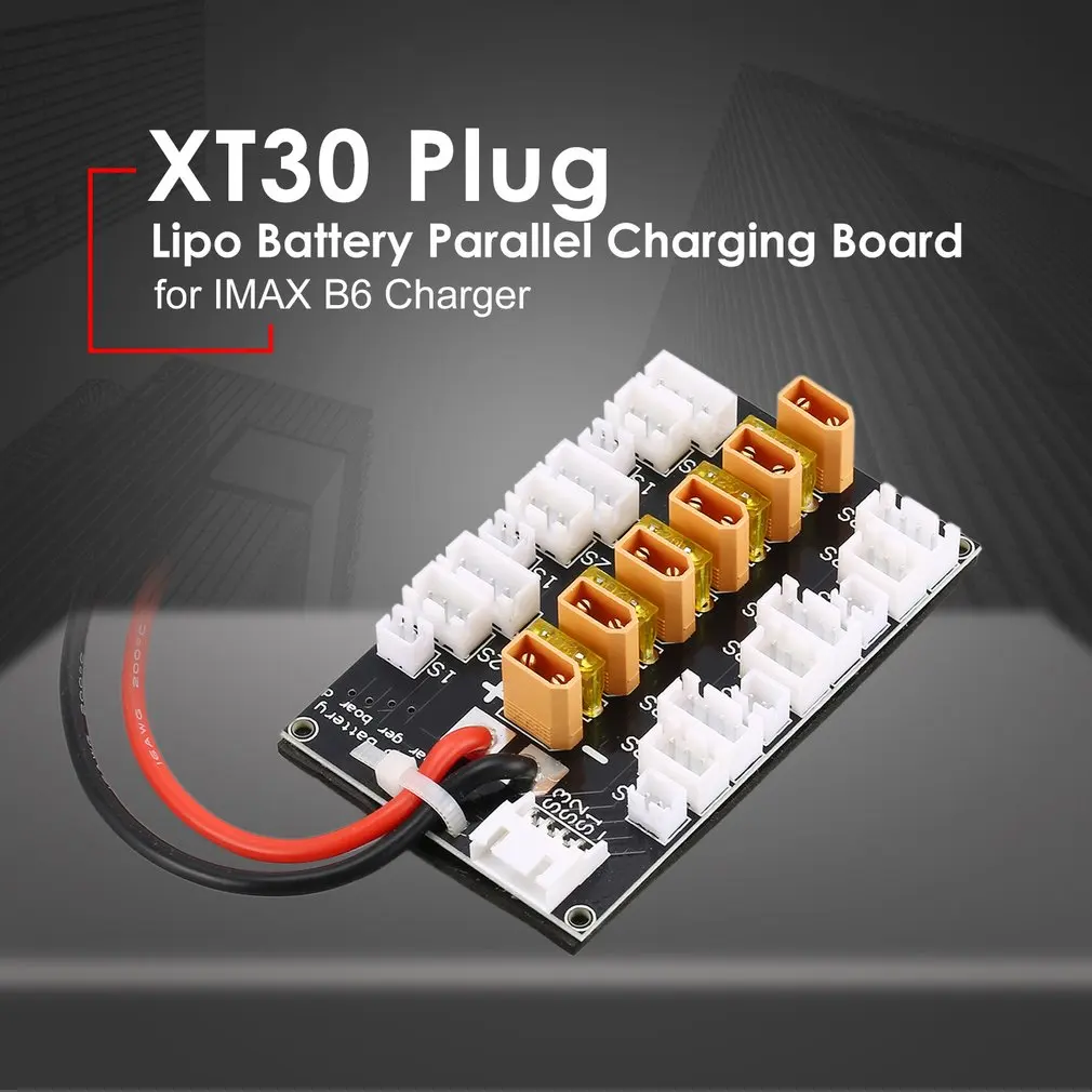 6 упаковок XT30 1S 3S 20A Plug Lipo батарея параллельная зарядная плата для IMAX B6 зарядное