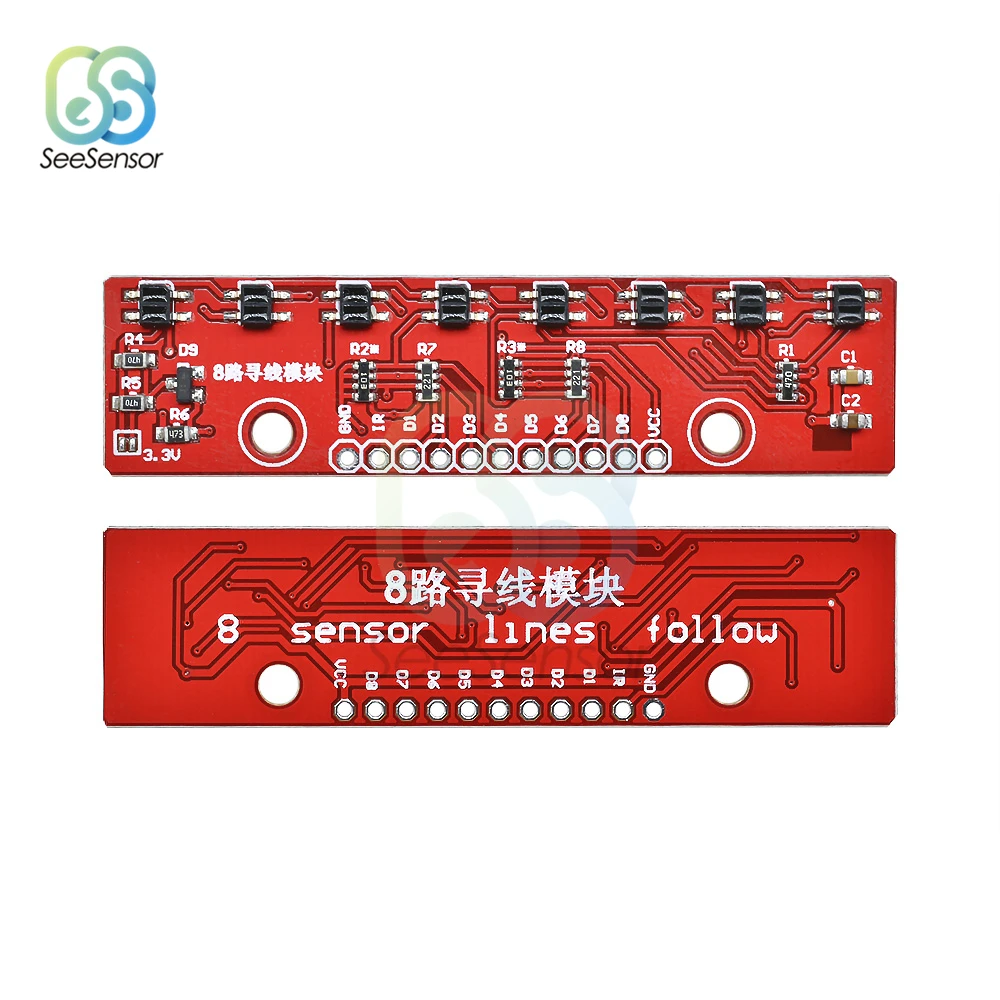 8-канальный ИК-модуль отслеживания инфракрасный модуль датчика обнаружения