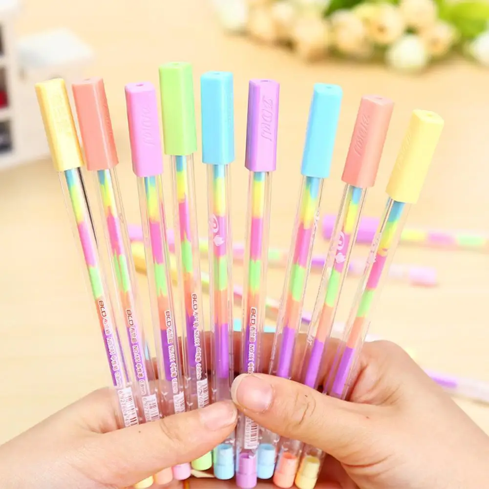 

Bright Color Changing Highlighter 6 Colors In One Pastel Paint Marker Pen Fluorescent Pen Stationery Paper Discoloration Wr M0k8