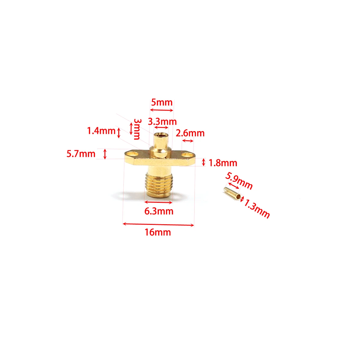 1 шт. гнездовой разъем SMA RF коаксиальный Панельное крепление прямой RG405 086 &quot