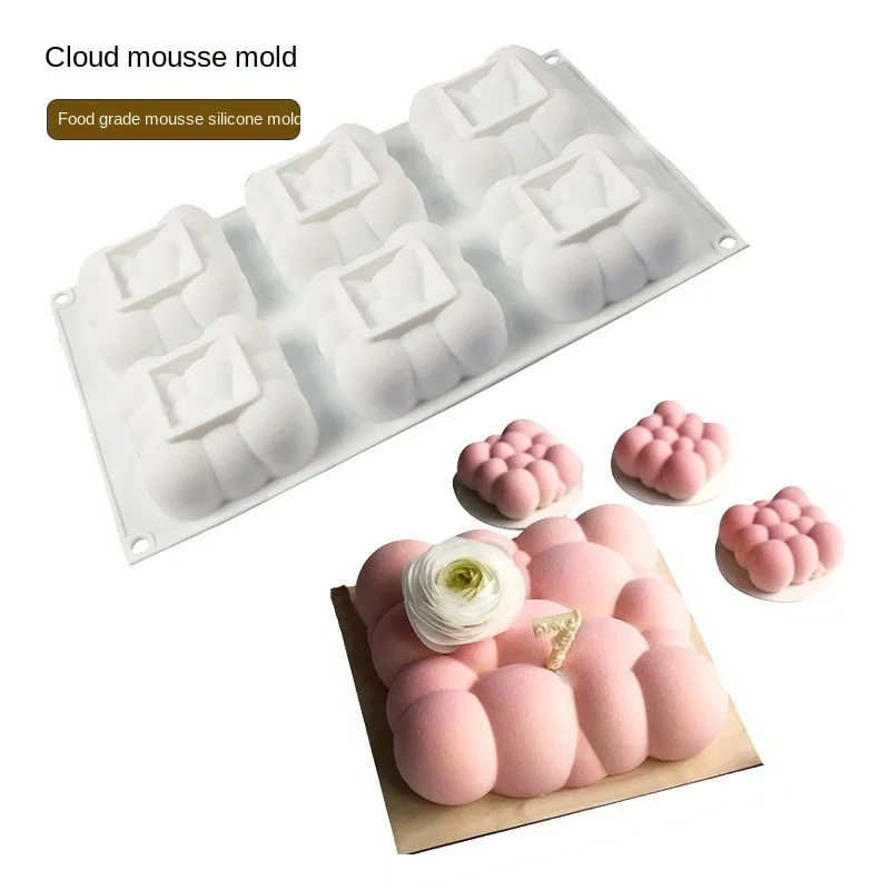 

DIY Cake Cloud Kitchen Silicone Mold Xiangyun Mousse Cake Mold French Dessert Chocolate Mold Baking Tools Kitchen Accessories