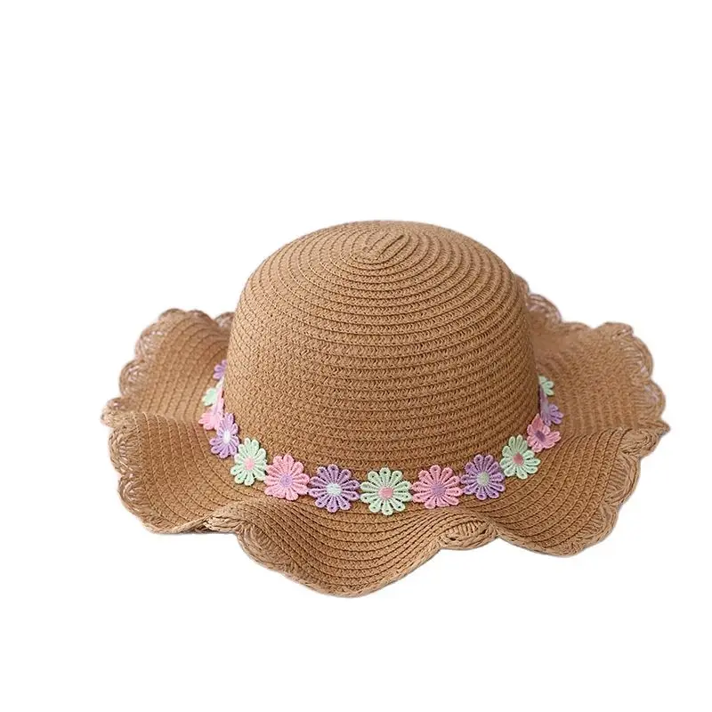 Шапка детская соломенная с широкими полями комплект шапки для пляжа и отдыха