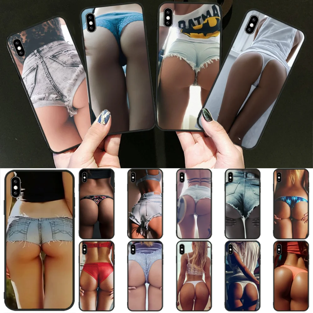 Iphone 11 пикантные короткие джинсы ягодицы DIY Роскошный чехол для мобильного