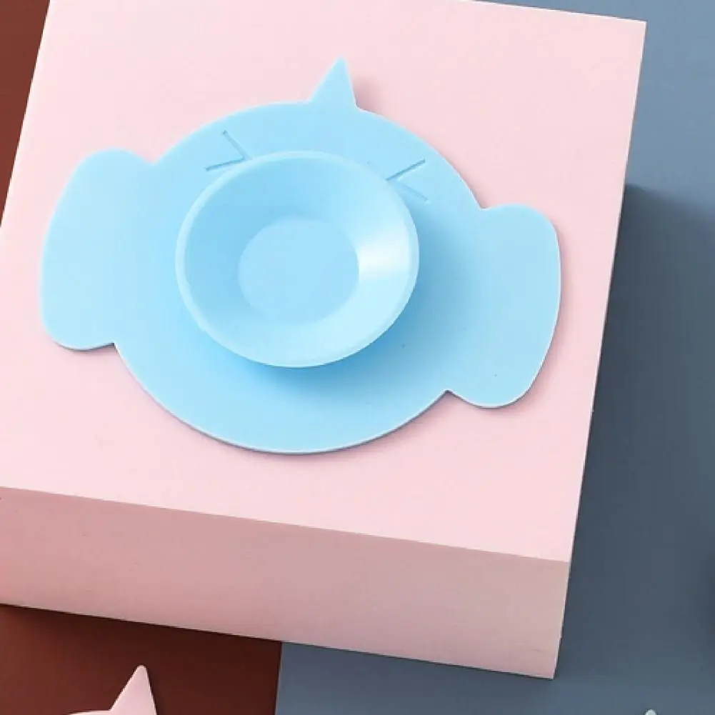 

Suction Cup Placemat Non-slip Anti-tipping Silicone Elastic Fine Texture Bowl Pads for Toddlers