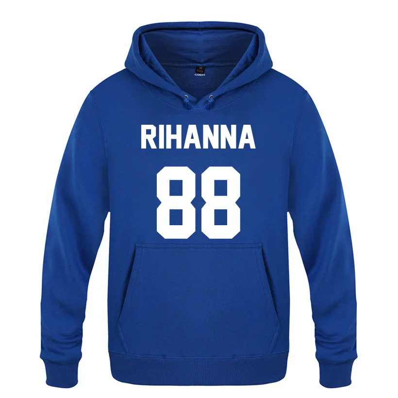 Мужские толстовки с капюшоном Music Rock RIHANNA 88 флисовая мужская кофта-худи принтом