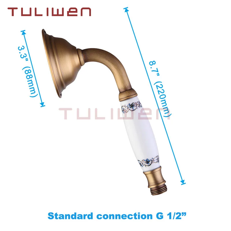 Латунная античная Ручная насадка для душа ванной комнаты смеситель ручная