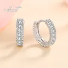 Женские серьги-гвоздики из серебра 925 пробы с муассанитом