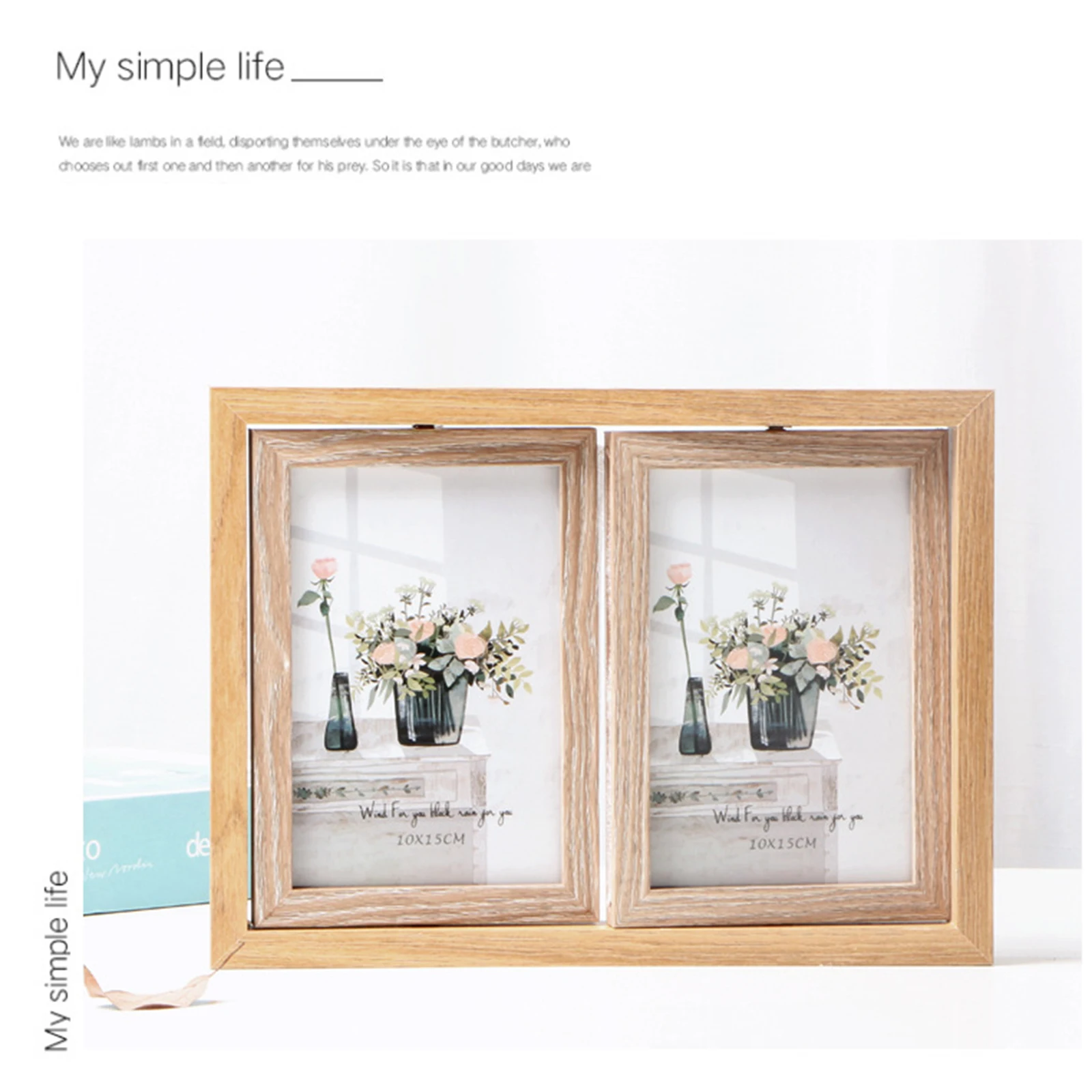 Креативная Скандинавская деревянная рамка фоторамки для картин Настольная