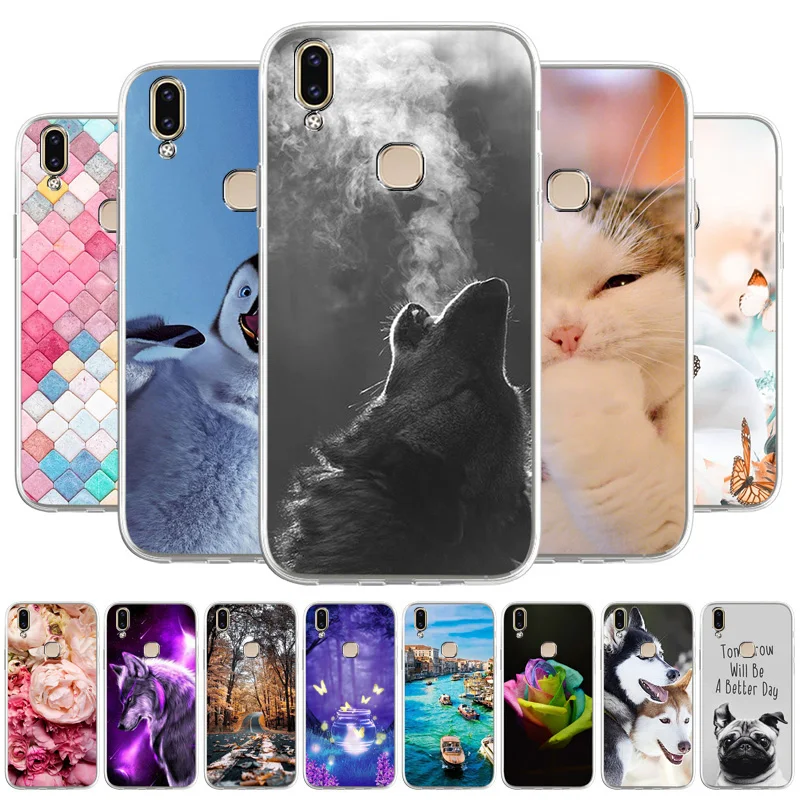 

Soft Silicone TPU Case For Vivo V9 1723 V9 Youth 1727 1726 Y85 6.3 inch Back Case Phone Cover Cute Cartoon Phone Bumper Coque