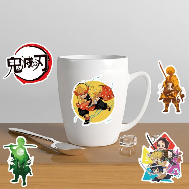 

100pcs Demon Slayer Kimetsu No Yaiba Anime Sticker Cosplay Props PVC Waterproof DIY Guitar Car Decal Stickers