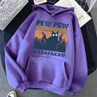 Толстовка мужская Осенняя с капюшоном, свитшот с мультяшным принтом двух пистолетов, кошек, пэв, мадафакас, уличная одежда, пуловеры