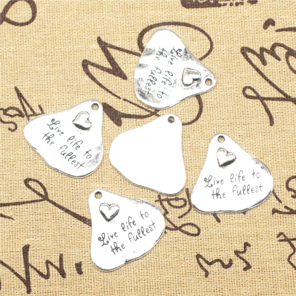 

Love Charms Supplies For Jewelry Making Kit Antique Silver Color 4pcs 32x33mm