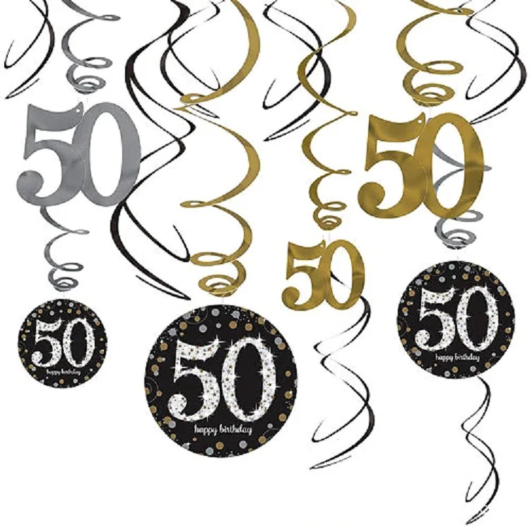 Черный золотой 30 юбилей день рождения украшения с днем баннер реквизит для