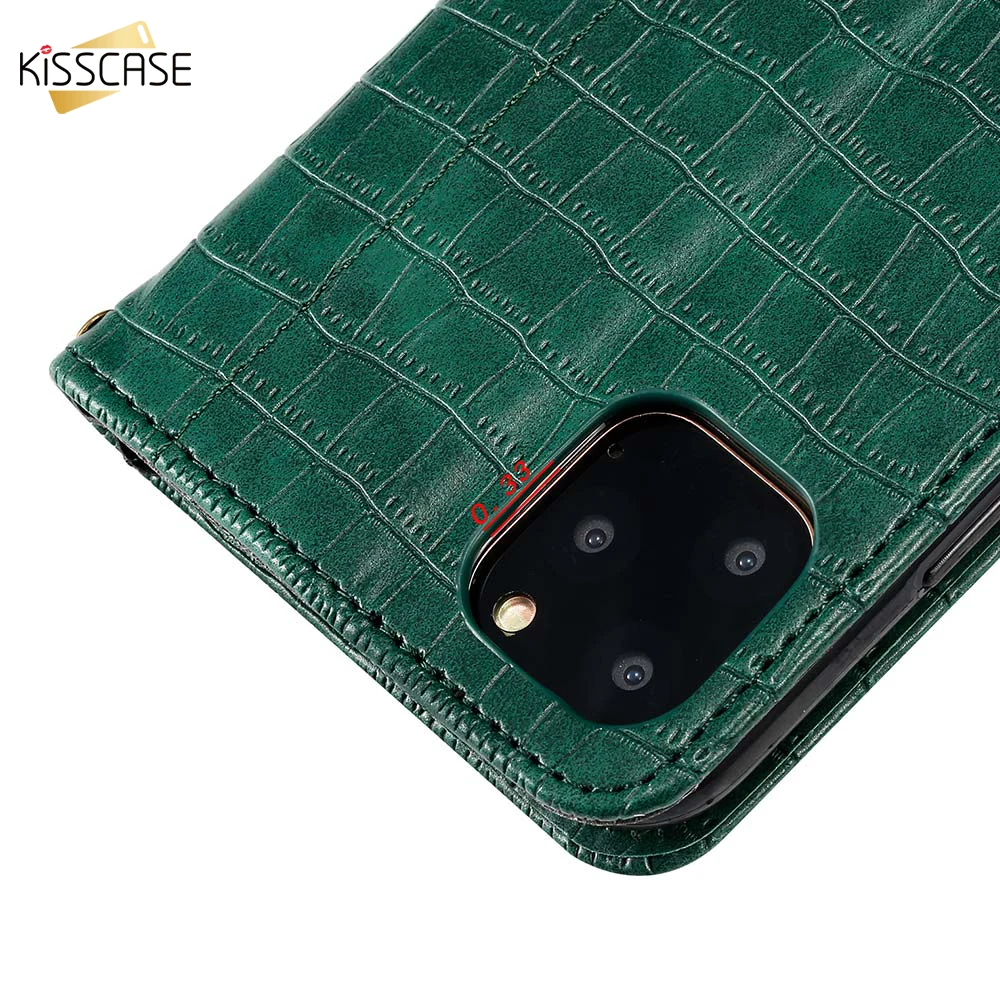 Чехол KISS с крокодиловым узором флип чехол для iPhone 11 Pro Max кошелек держатель XS MAX XR 6S