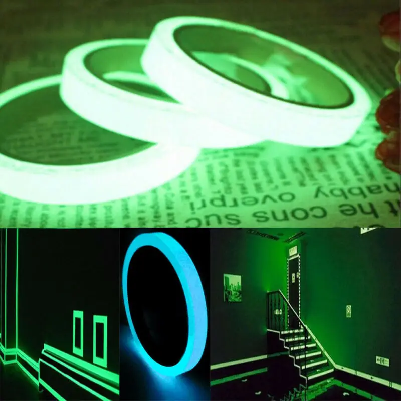 

Luminous Fluorescent Night Self-adhesive Glow In The Dark Sticker Tape Safety Security Home Decoration Warning Tape 1.5cm*1m