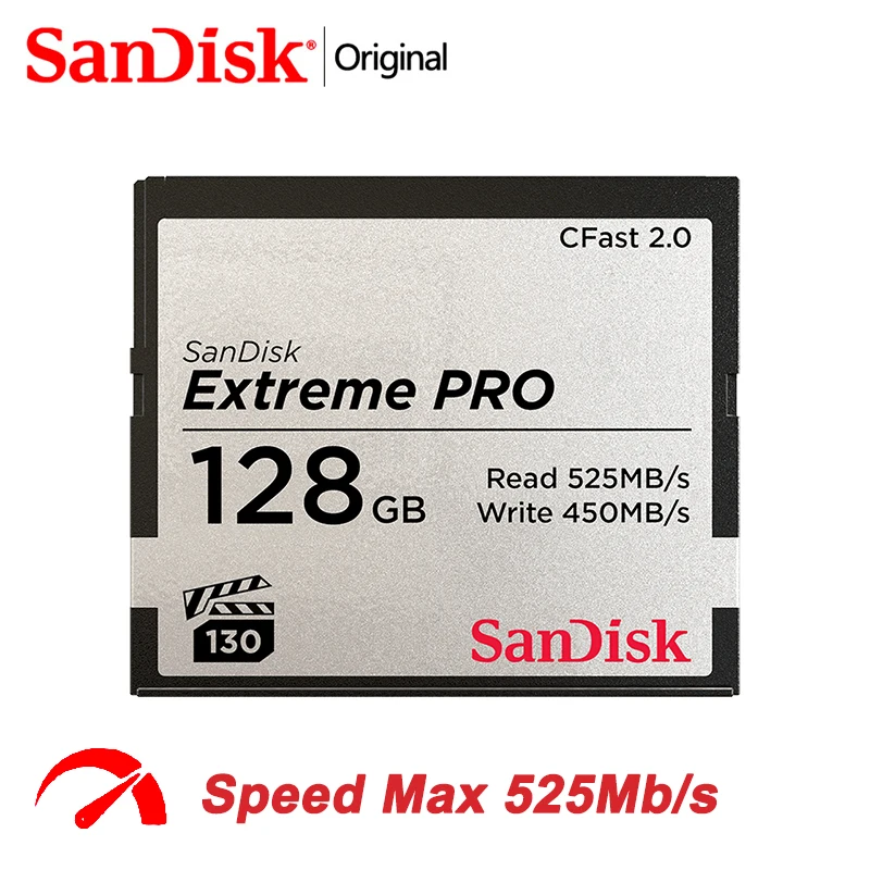 SanDisk Extreme Pro CFast2.0 Memory Card 64GB Max 525MB/S High Speed Flash Memory Card 128GB CF Cards Full HD Video For Camera