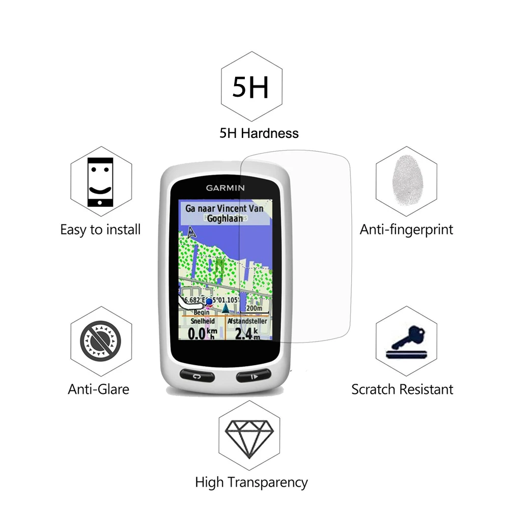 3 шт. Противоударная нанопленка для Garmin Edge 800 810 E800 E810 GPS Защита экрана от царапин