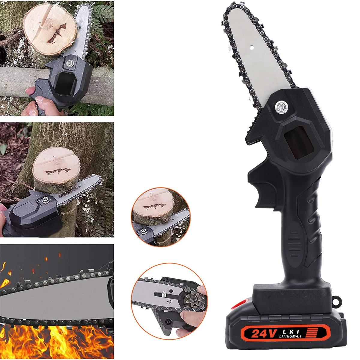 4 дюйма мини-бензопила аккумуляторная электрическая обрезная пила Портативный с