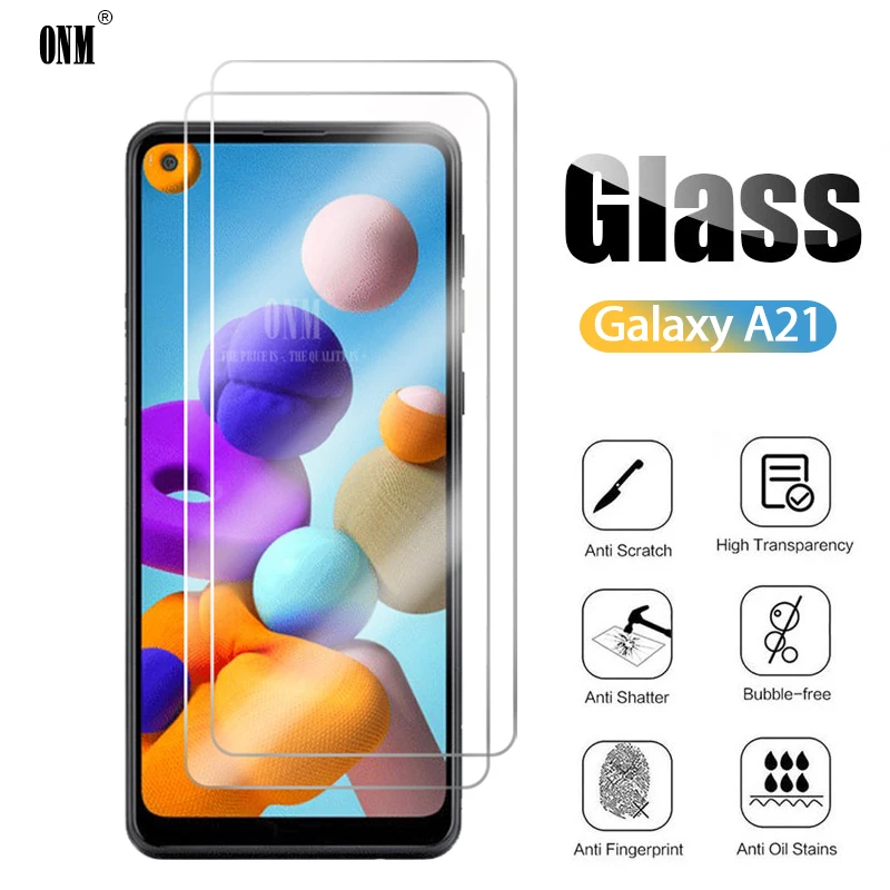 2 шт закаленное стекло для Samsung Galaxy A21 A11 Защита экрана Защитная стеклянная