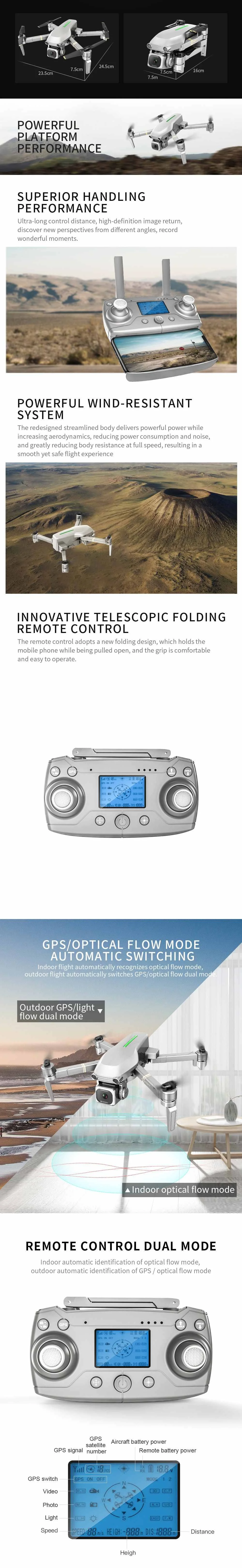 L109-S MATAVISH3 5G анти-встряхивание воздушный Дрон с 4K HD 2,4G камерой 50X Zoom gps складной бесщеточный Радиоуправляемый квадрокоптер