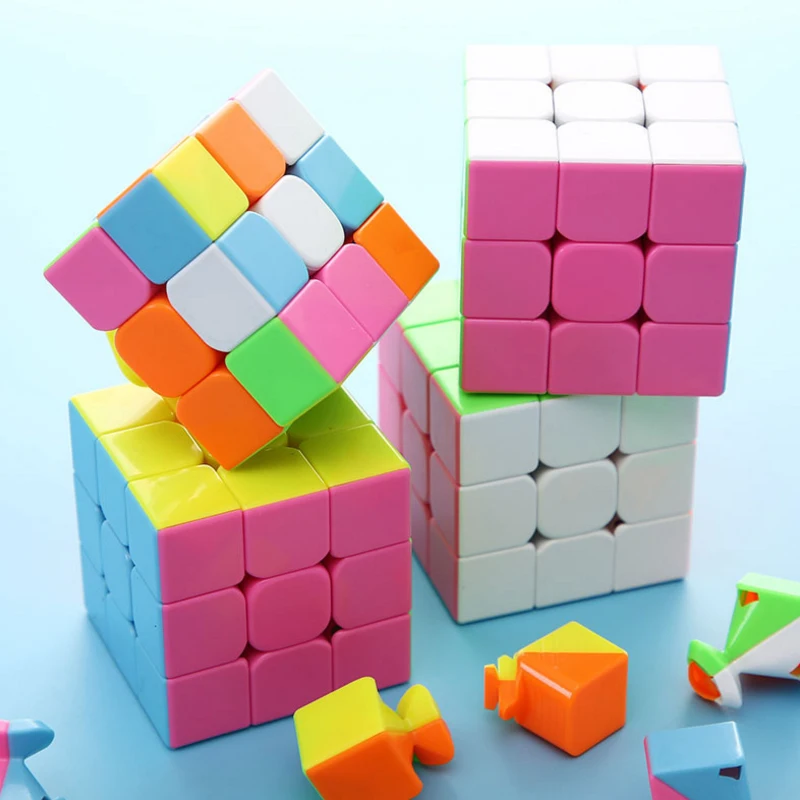 Классические красочные пластиковые магические Кубики головоломки для детей