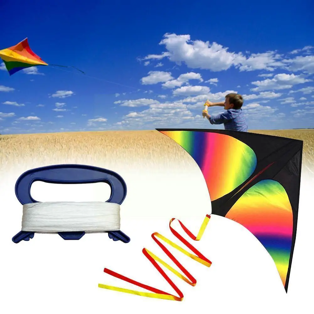 

Rainbow Kite High Quality Large Kites Flying Toys Surf Long With Sports Tail Handle Kids Kite Fun Outdoor Ki N0a7