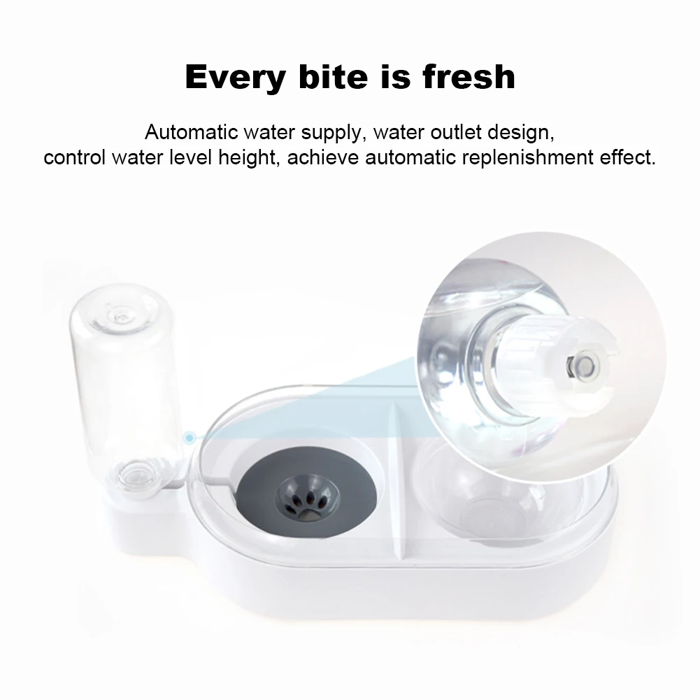 

Anti-spill Detachable Cat Bowls Dogs ABS Dispenser Easy Clean Food Water Feeder Automatic With Stand Pet Accessories Drinking