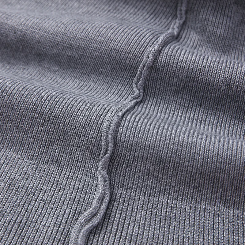 Autumn winter women knitting skirt Womens lady knit Retro Grey Irregular ruffled pleated A-line hip Skirt female skirts