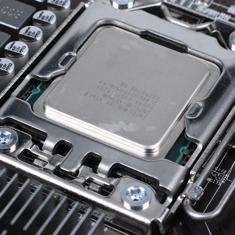 Материнская плата X58 cpu ram Combo LGA1366 материнская с Intel X5650 & 2 Ch 8G REG ECC|Материнские платы