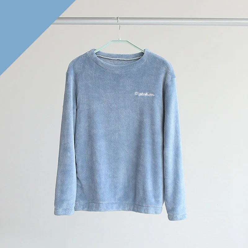 Женские зимние топы для сна Sanderala Теплый Мягкий Топ с круглым вырезом домашняя