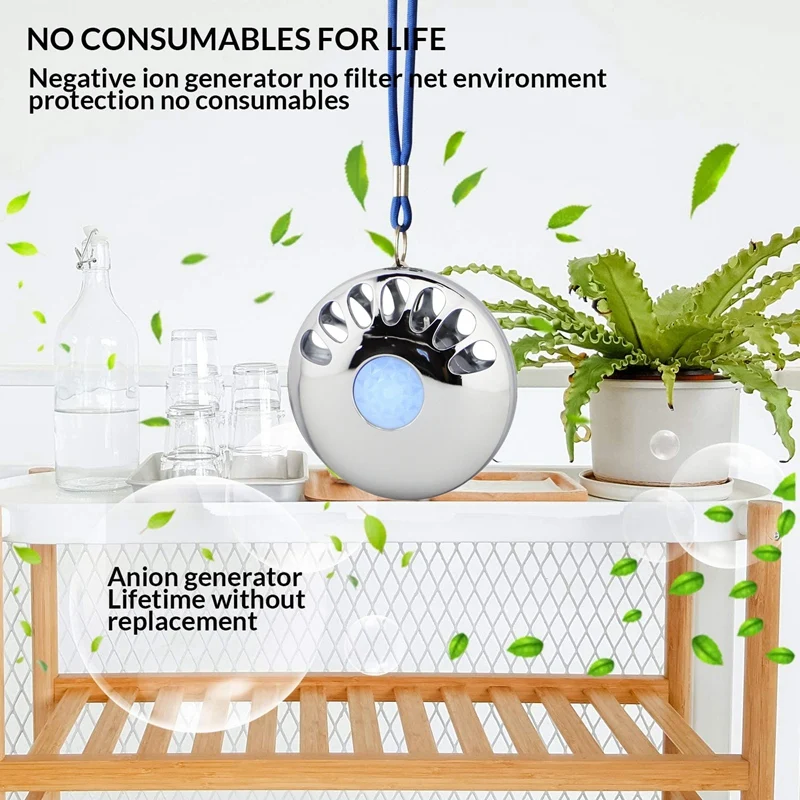 

Portable Air Purifier Wearable Necklace Usb Car Air Cleaner Negative Ion Generator Personal Air Freshener for Adult Kids