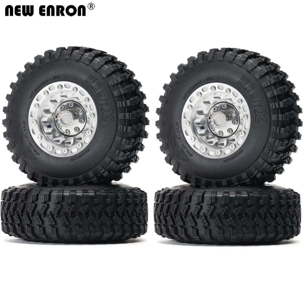 

NEW ENRON Metal 1.9" Beadlock Wheel Rim & 106mm Tire 4PCS for 1/10 RC Crawler Tamiya CC01 Traxxas TRX4 AXIAL D90 SCX10 90046 TF2