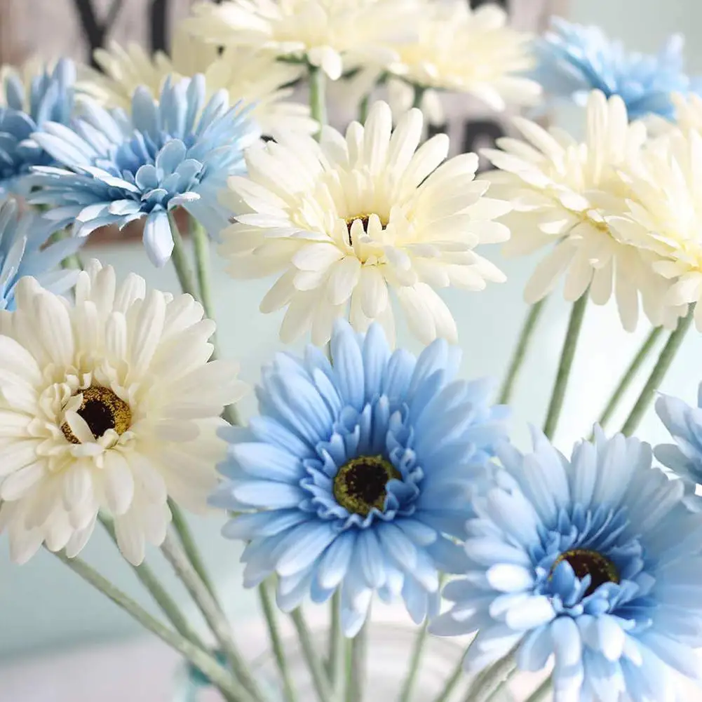 22 Дюйма 9 цветов искусственная ромашка Гербера Редкие ромашки растения Цветение