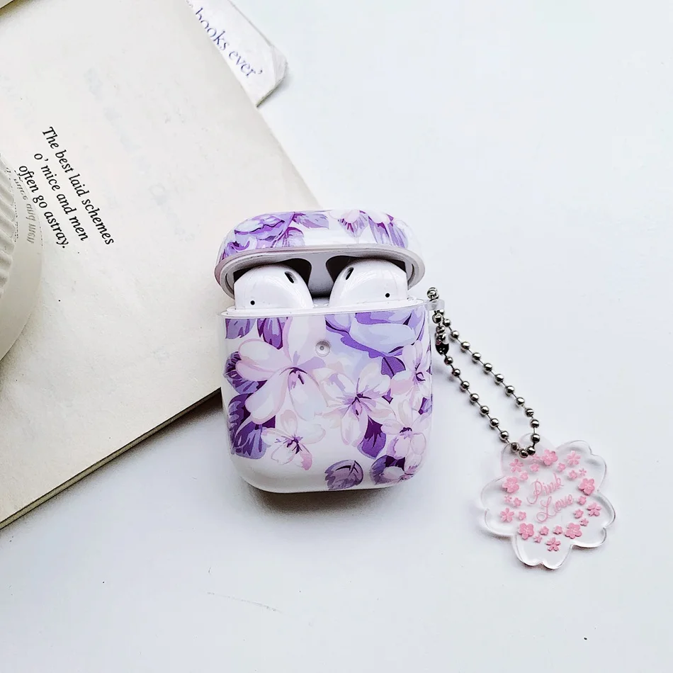 Беспроводной чехол для наушников для Airpods, чехол, Роскошный милый цветок, чехол для наушников для Apple Air Pods 2, чехол, защита, аксессуары для кожи - Цвет: 1017M