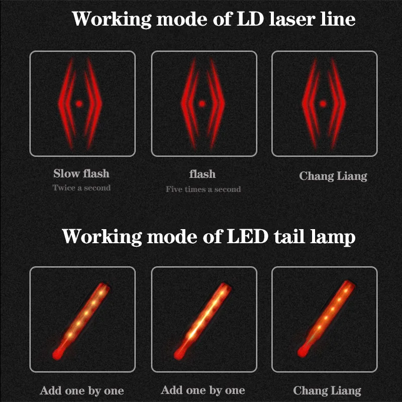 

Bicycle Tail Light USB Rechargeable Night Riding Warning Cycling Accessories HA
