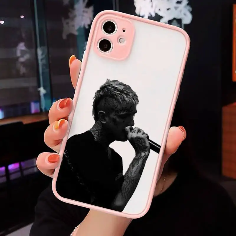 

lil peep Phone Case Pink matte transparent For iPhone 7 8 x xs xr 11 12 pro plus max mini Clear Funda