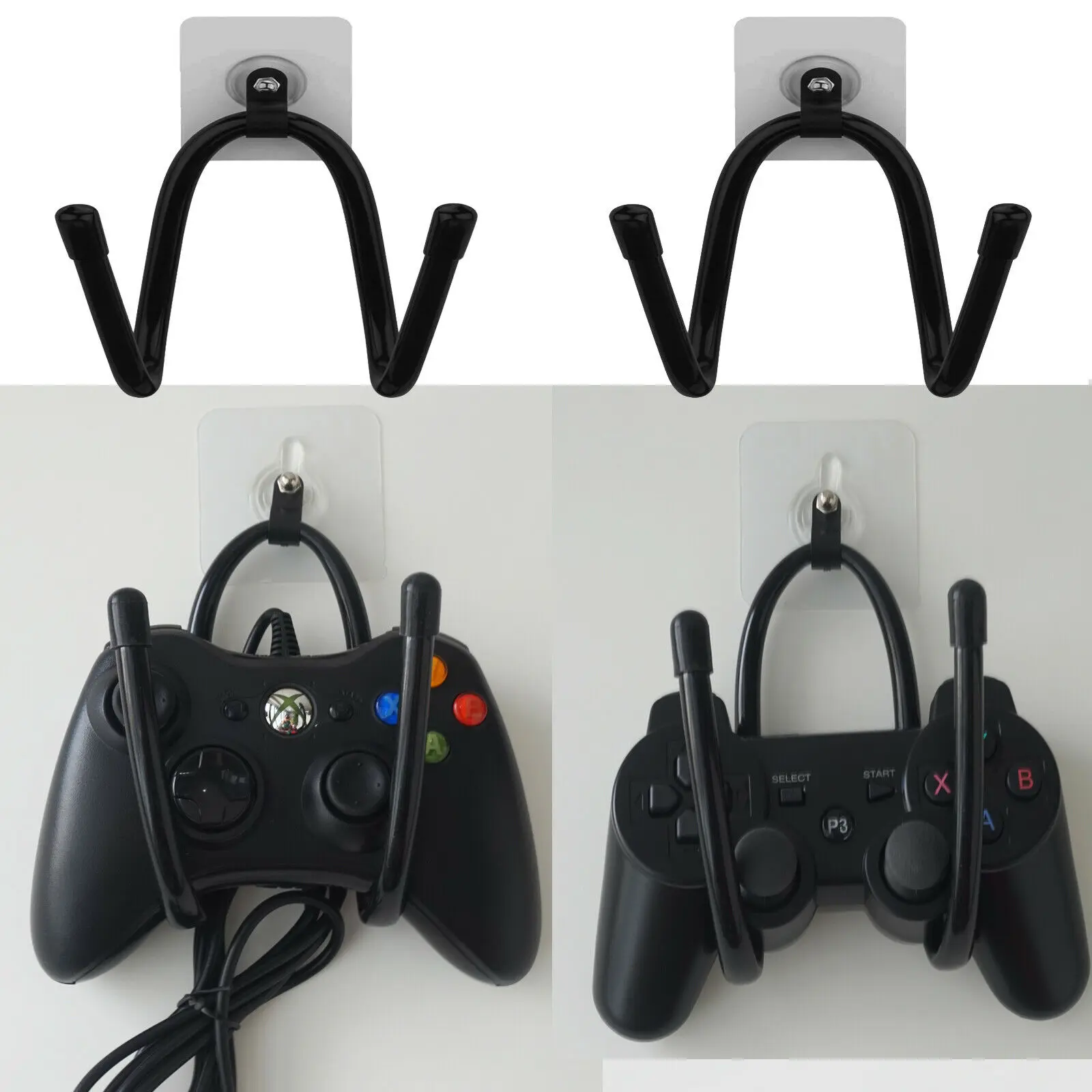 2x Self-adhesive Game Controller Hanger Wall Storage Hook Holder for N-Switch